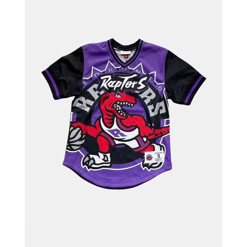 Toronto Raptors Mitchell & Ness Jumbotron 3.0 Mesh V-Neck T-Shirt